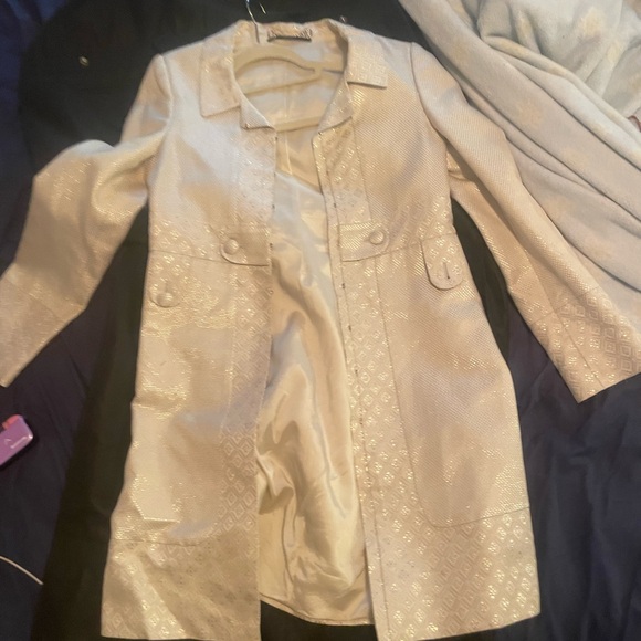 Gucci Elegant Jaquard Trench Coat & Skirt Set Women SS2006 sz 2 XS. IT 38 - Picture 2 of 16